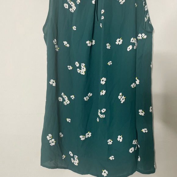 LOFT Green Floral Tank Top - Picture 4 of 5